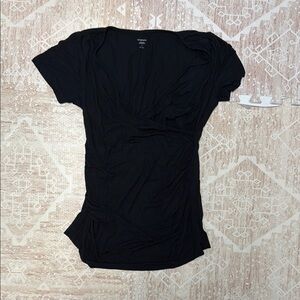 Seraphine Black Maternity Nursing Short Sleeve T-Shirt